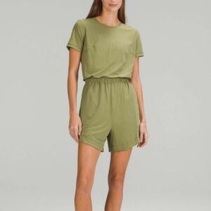 Lululemon Lightweight High-Neck Romper Size 6 Bronze Green